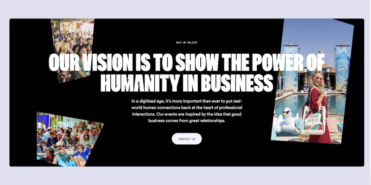 Picture hero section for Escapism project